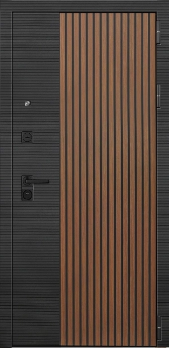 Входная дверь Модель L - 48 Экошпон СБ-3 (16мм, капучино) внешняя сторона